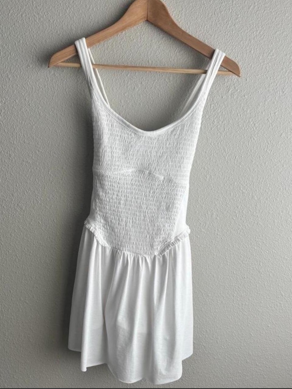 White Smocked Tennis Dress